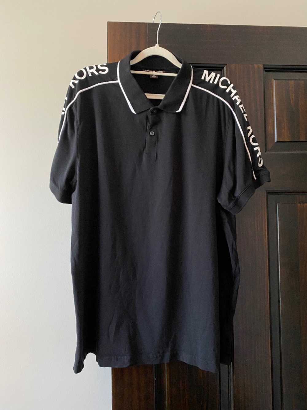 Michael Kors Logo Sleeve Polo Shirt Black White Men’s XL